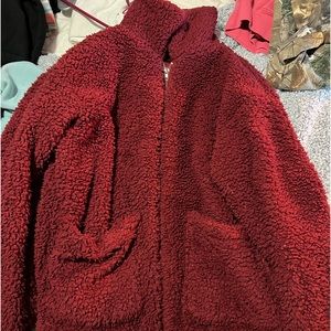 Red Sherpa jacket
